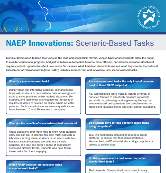 NAEP Innovations: Scenarios-Based Tasks