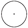 Image of a circle with a center point.