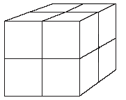 Cube made up of 8 smaller cubes