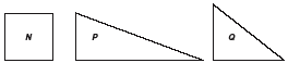 square, right triangle, right triangle