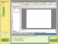 Screenshot of a program that features a sample item. Screen shows a blank PowerPoint screen.