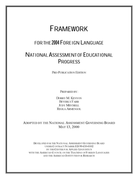 2004 Foreign Language Framework