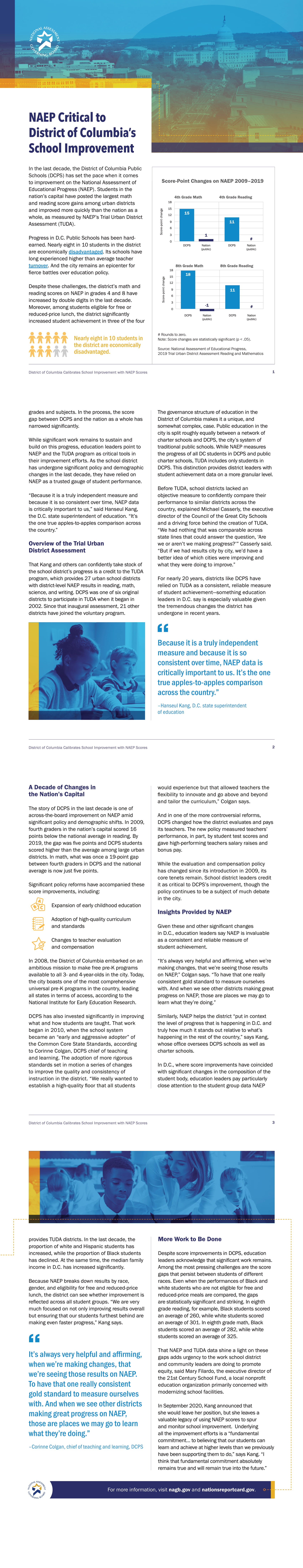 NAEP Critical to District of Columbia’s School Improvement