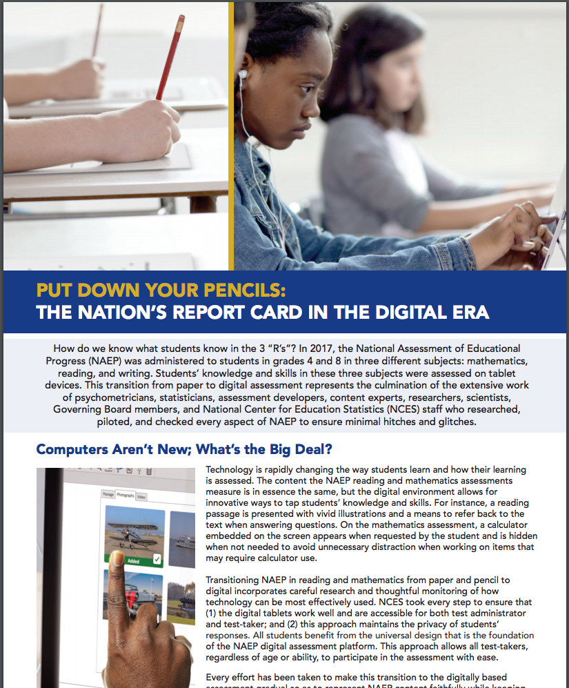 NAEP Goes Digital